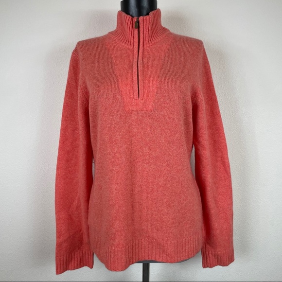 Tommy Bahama 100% Cashmere Orange Pullover Medium - Picture 12 of 12